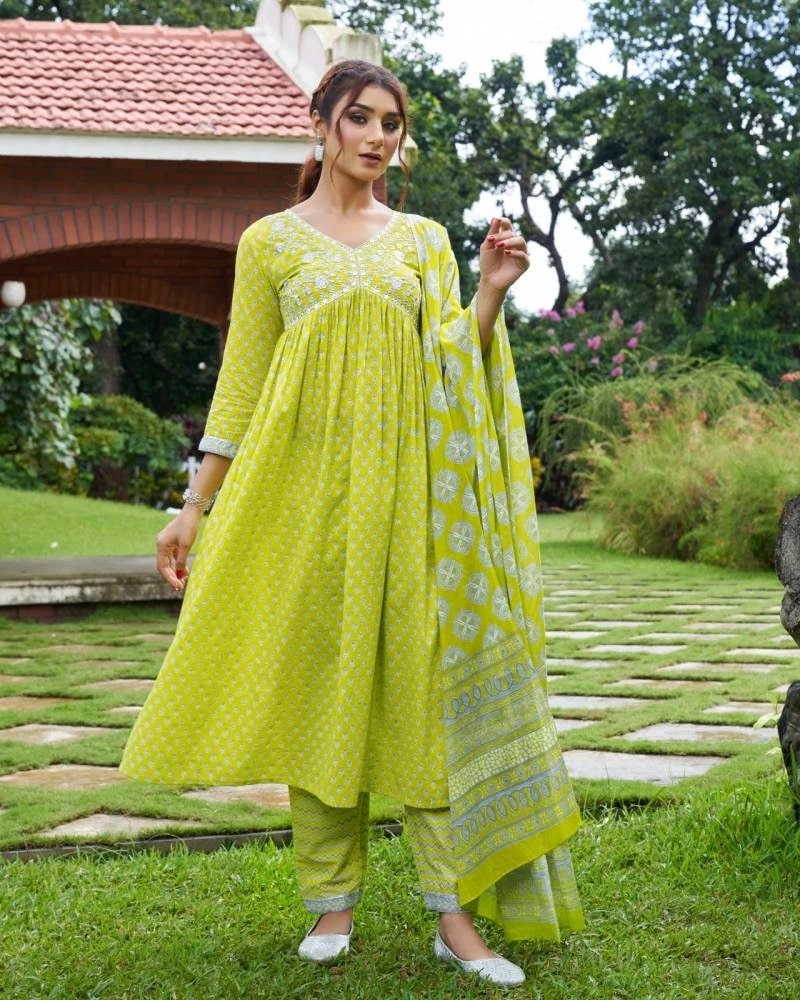 Indo Era 2478 Soft Cotton Printed Kurti Bottom With Dupatta