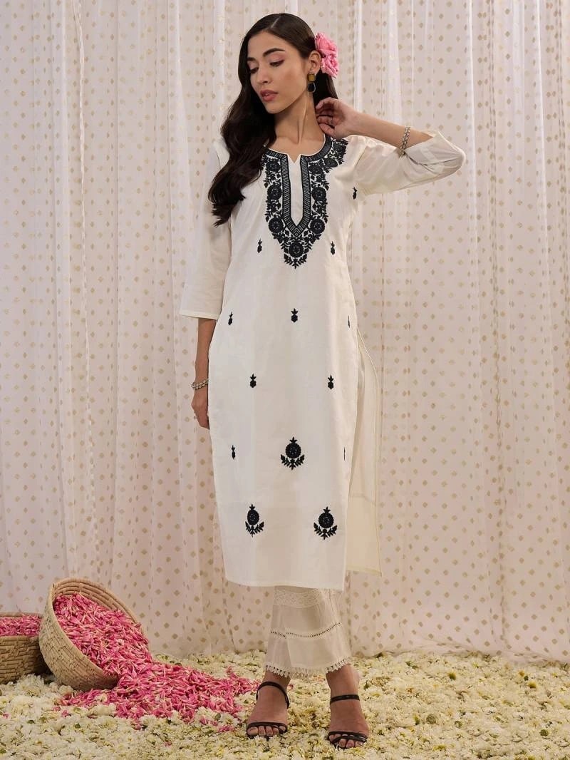 Indo Era 2483 Soft Cotton Embroidered Kurta Wholesale Price