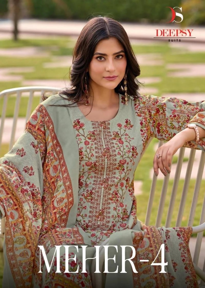 Deepsy Meher 4 Pakistani Salwar Kameez Cotton Dupatta