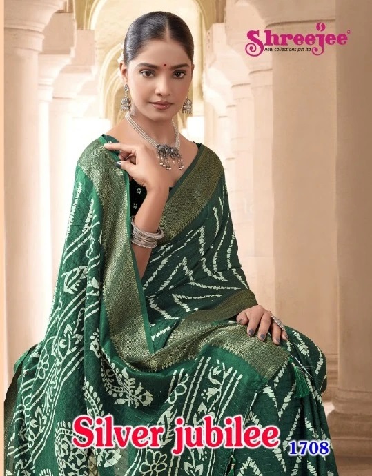 Shreejee Silver Jubilee 1708 Dola Leheriya Daily Wear Saree Collection