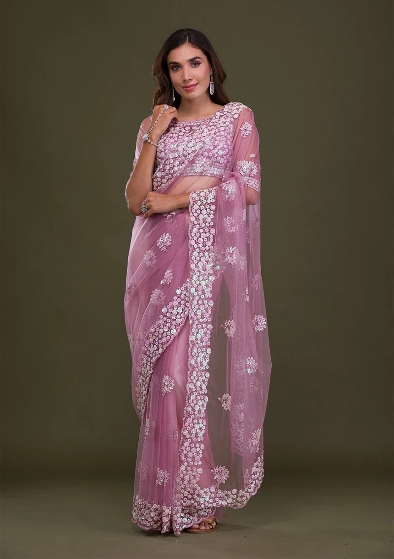 Zili 25 Net Seqeunce Embroidery Designer Saree Collection