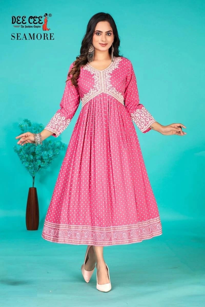 Deecee Seamore Designer Aliya Cut Kurti Collection
