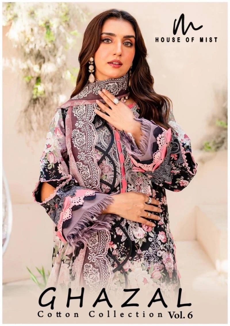 House Of Mist Ghazal Vol 6 Soft Cotton Dress Material Collection