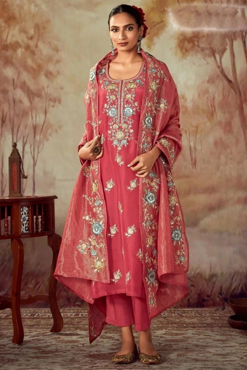 Indo Era 2484 Embroidered Kurti Bottom With Dupatta