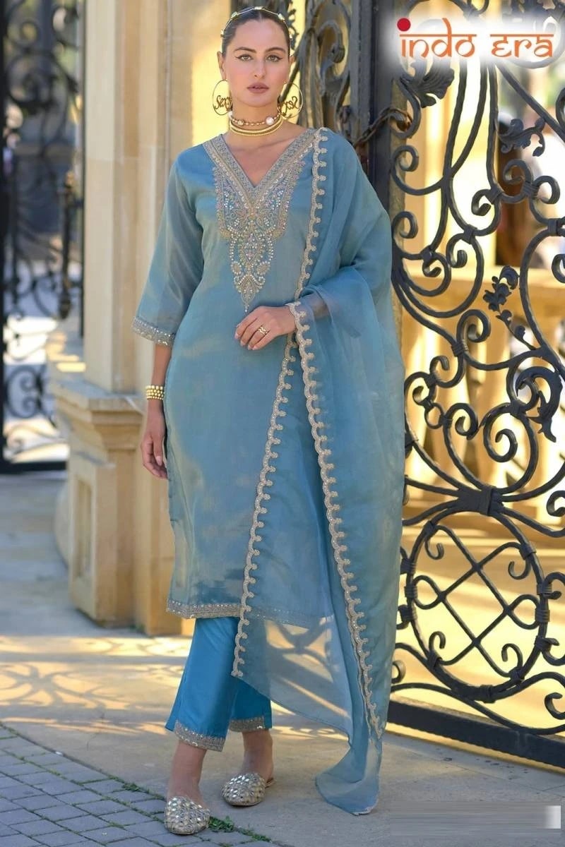 Indo Era 2485 Embroidery Kurti Bottom With Dupatta