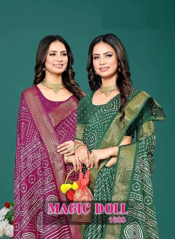 Magic Doll 1688 Regular Wear Printed Saree Collection