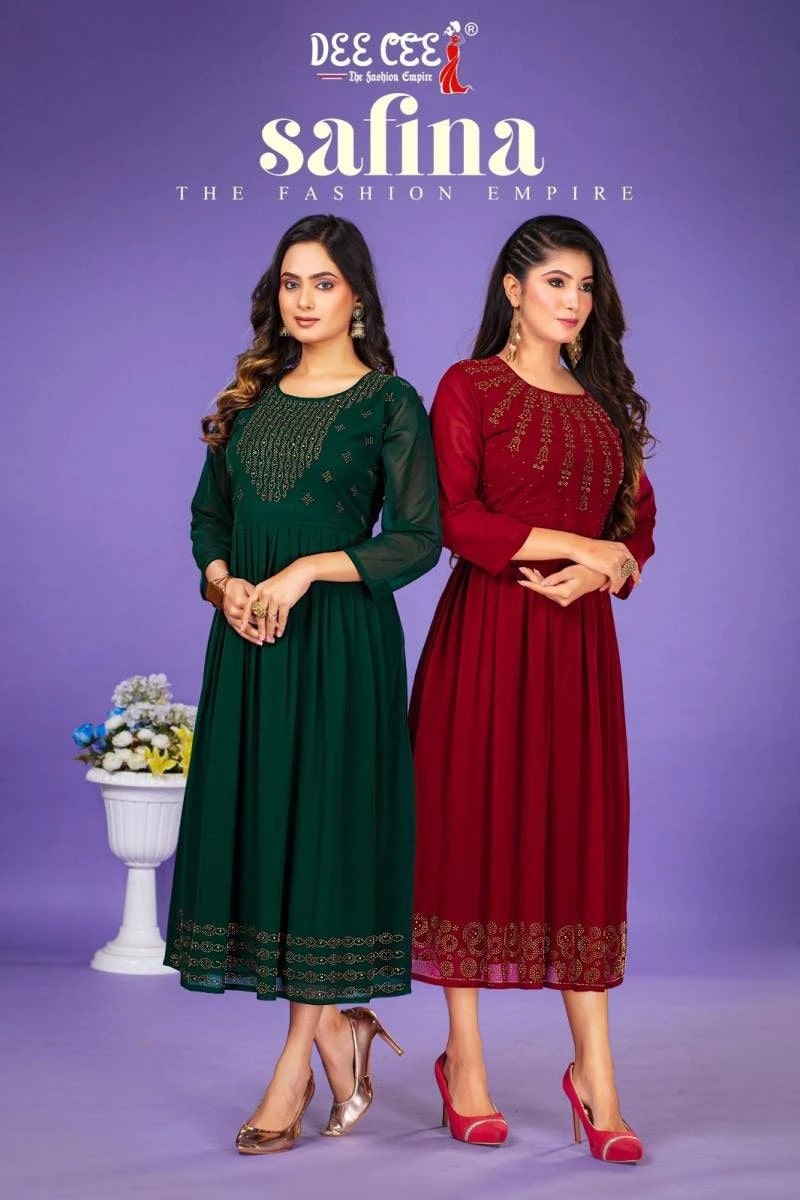 Deecee Safina Fancy Flared Long Kurti Collection