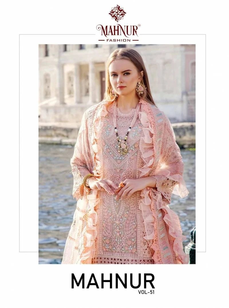 Mahnur Vol 51 Heavy Cotton Embroidery Pakistani Salwar Kameez