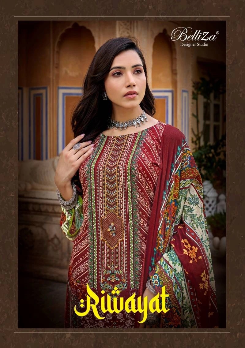 Belliza Riwayat 925 Exclusive Digital Printed Dress Material Collection