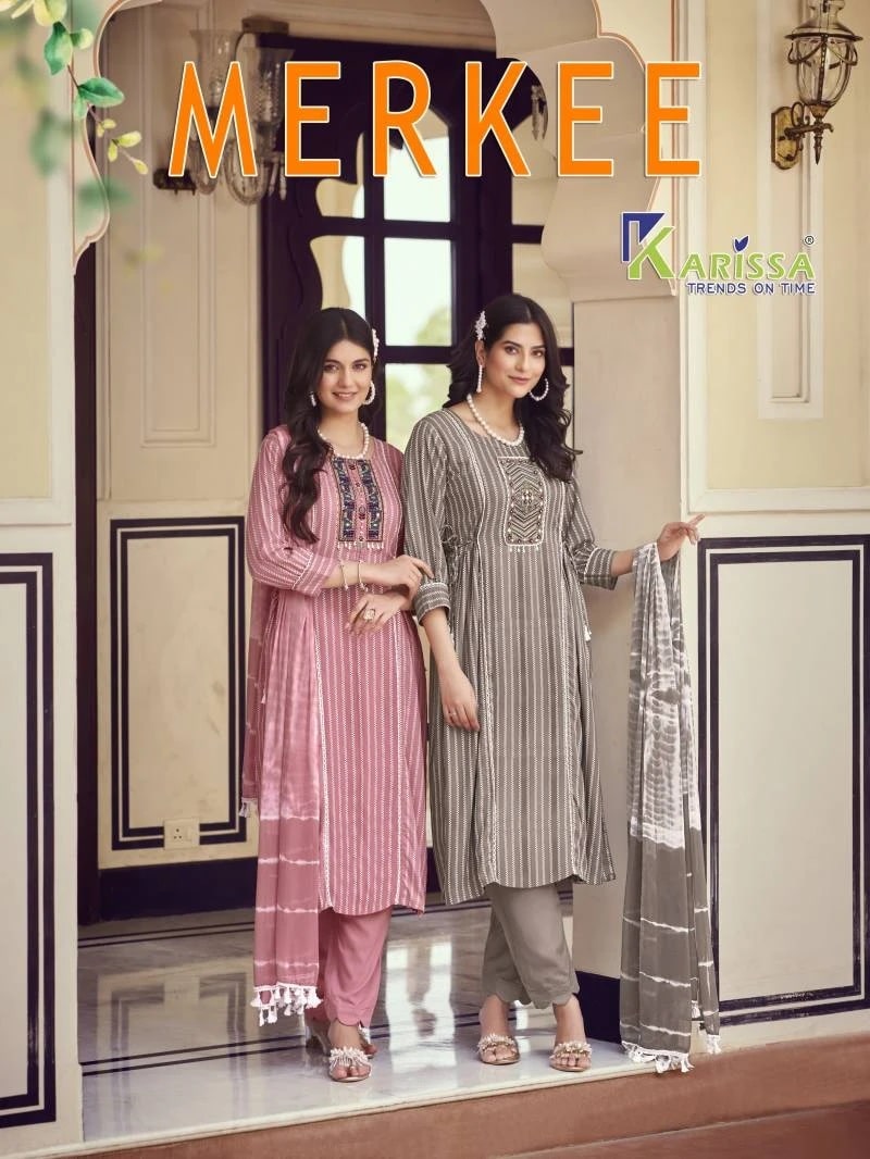 Karissa Merkee Premium Designer Kurti Pant With Dupatta Collection