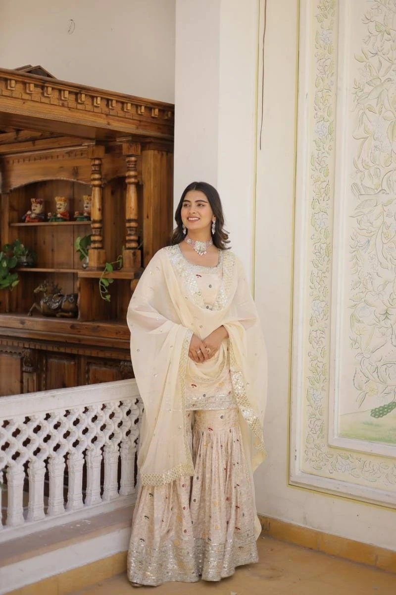 Anamika Vol 52 Designer Kurti Gharara With Dupatta Collection