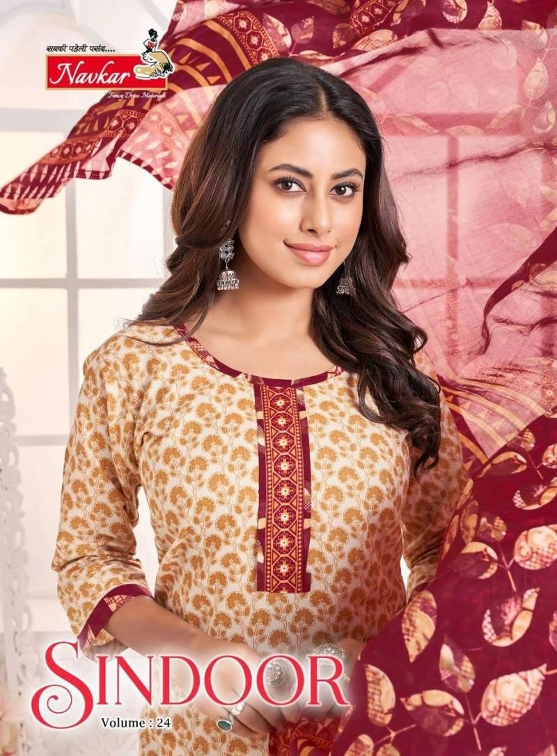 Navkar Sindoor Vol 24 Soft Cotton Ready Made Dress Collection