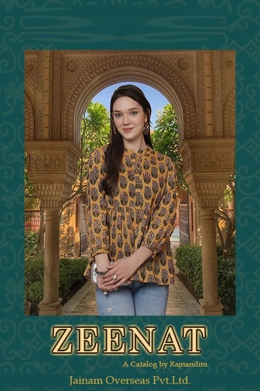 Trendy Zeenat Cambric Cotton Printed Short Tops Collection