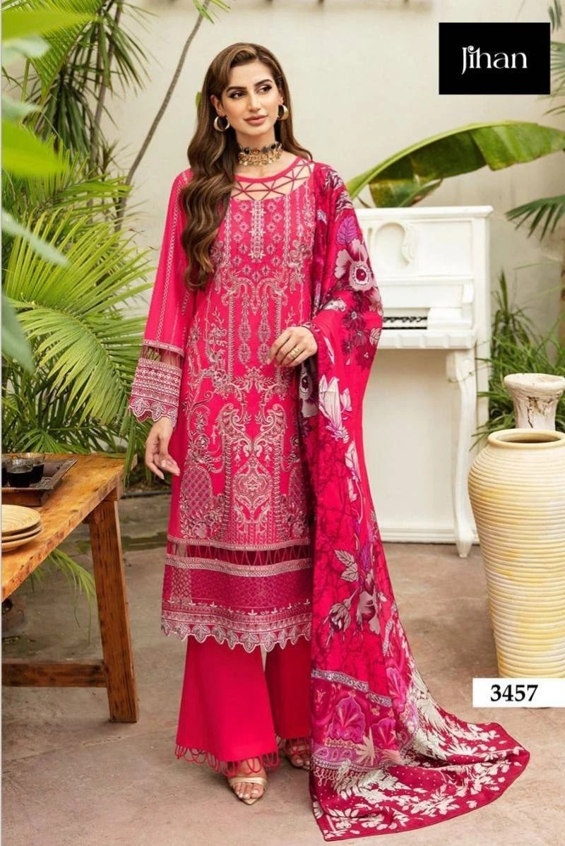 Jihan Riwayat Luxury Pakistani Salwar Suits Chiffon Dupatta