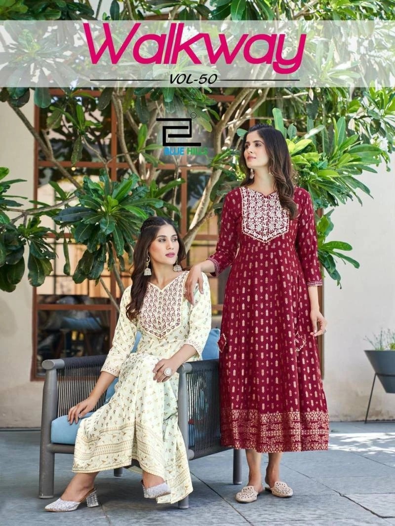 Blue Hills Walkway Vol 50 Anarkali Kurti Collection