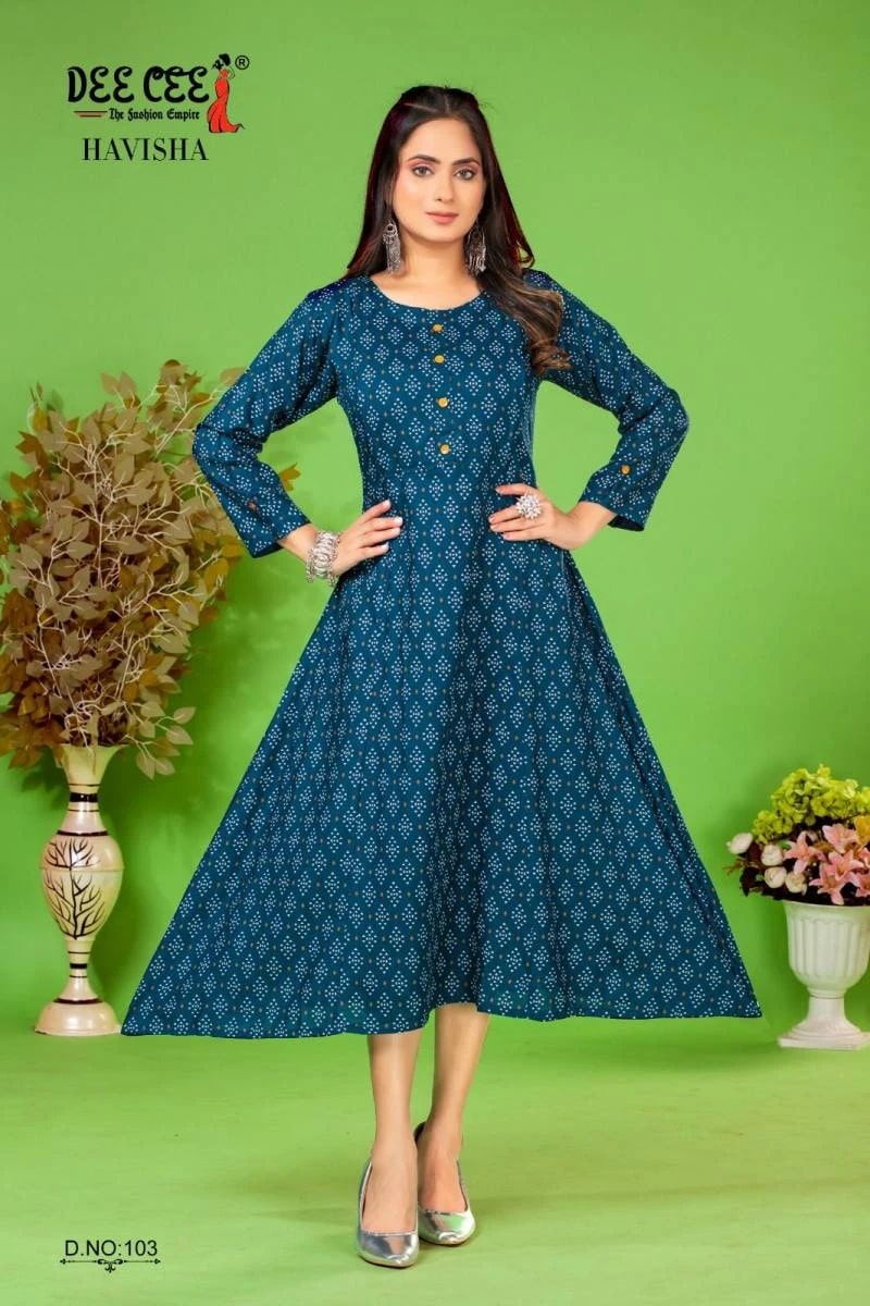 Deecee Havisha Printed Long Kurti Collection