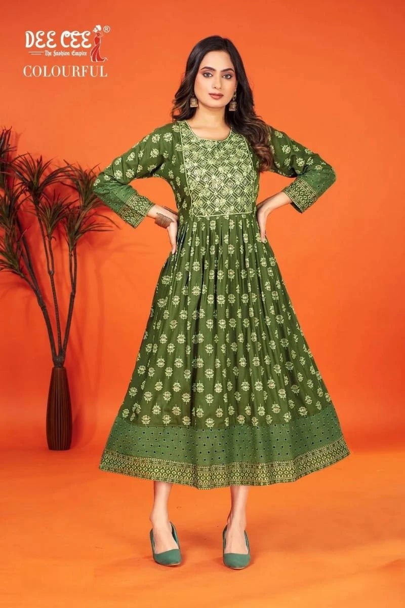 Deecee Colourful Printed Long Kurti Collection