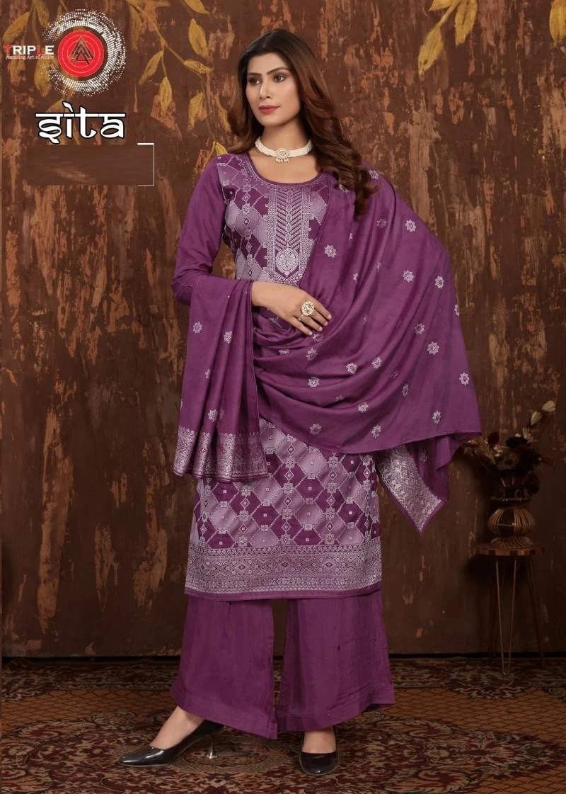 Triple Aaa Sita Muslin Designer Salwar Kameez Wholesale