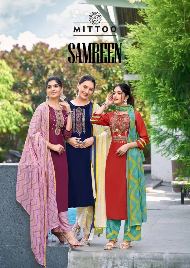 Mittoo Samreen Designer Kurti Pant With Dupatta Collection