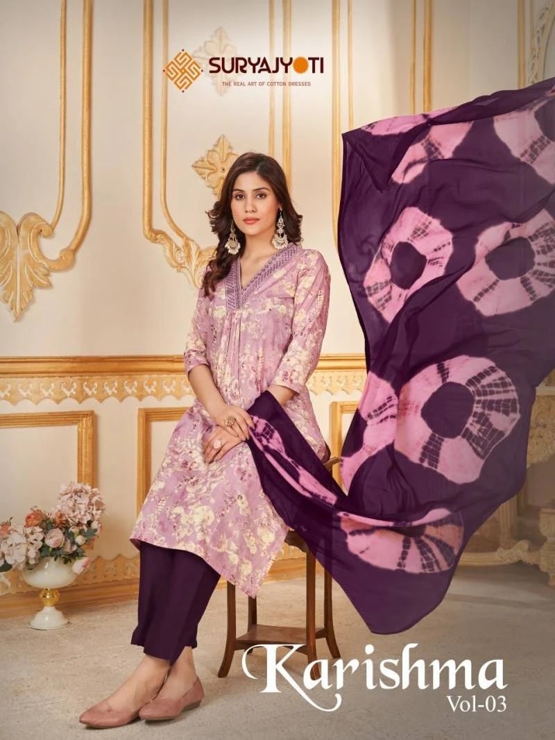 Suryajyoti Karishma Vol 3 Cotton Printed Kurti Bottom With Dupatta