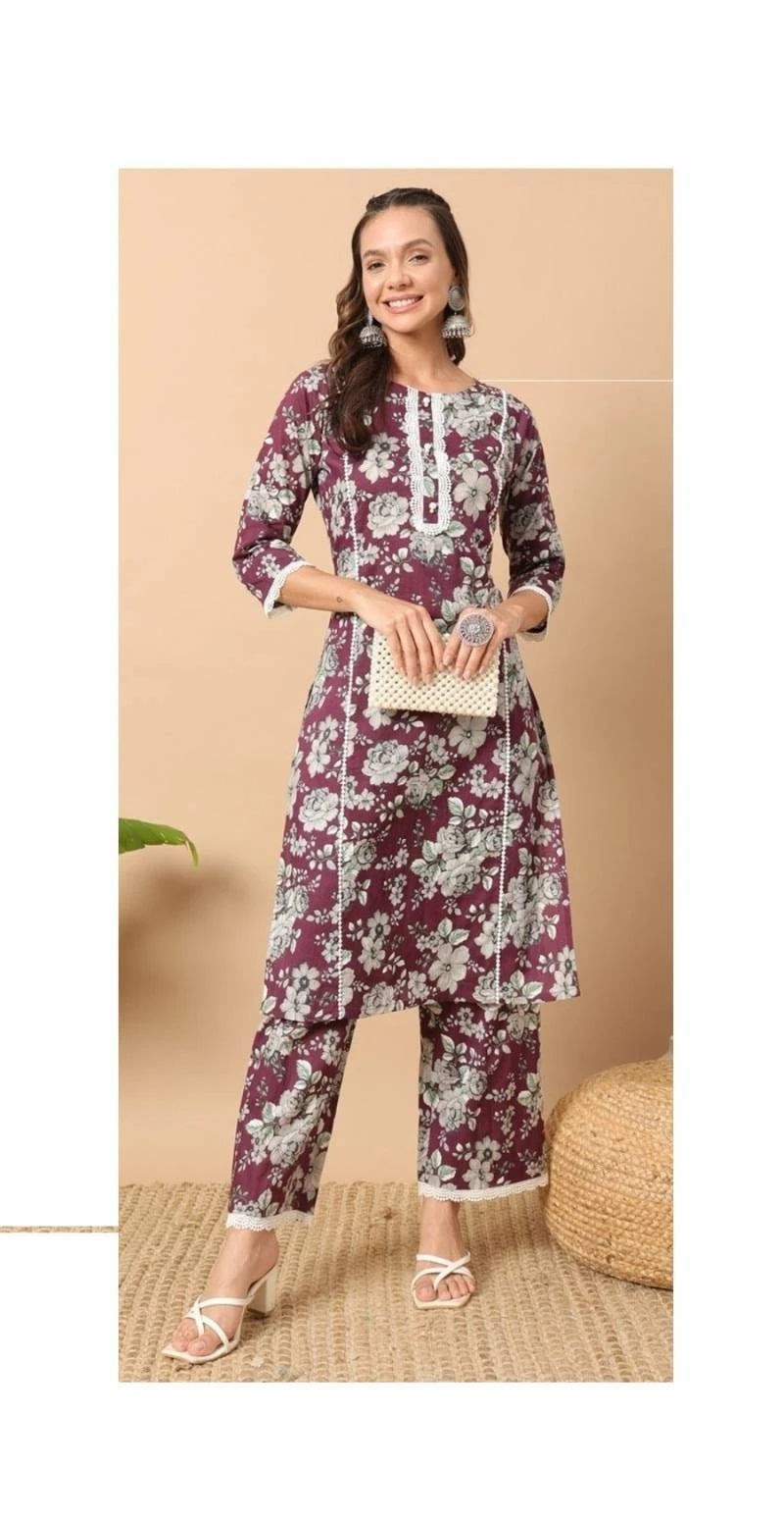 Set 0133 Cotton Daily Wear Kurti With Pant