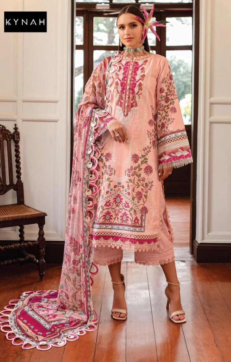 Kynah 2163 Pakistani Salwar Kameez Cotton Dupatta