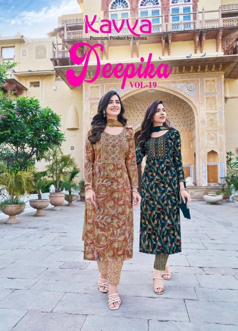 Kavya Deepika Vol 19 Embroidery Ready Made Dress Collection