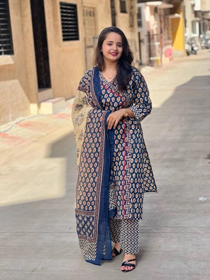 Ks 03 Cotton Daily Wear Kurti Bottom With Dupatta Collection