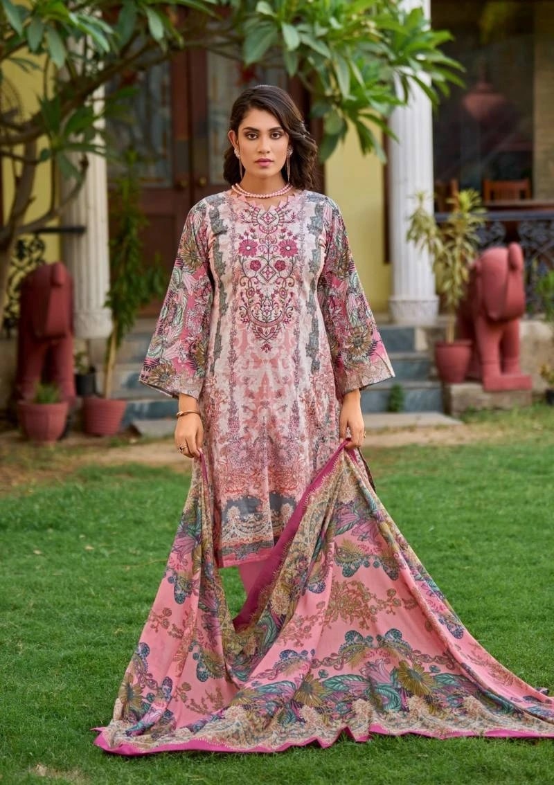 Kross Naira Vol 2 Designer Dress Material Chiffon Dupatta