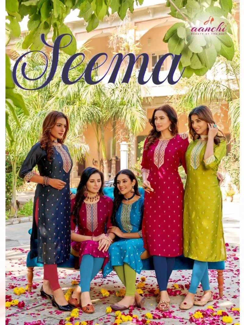 Aanchi Seema Designer Casual Wear Kurti Collection