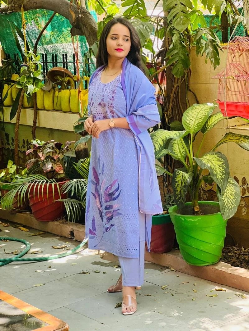 Ks 04 Cotton Designer Kurti Bottom With Dupatta Collection