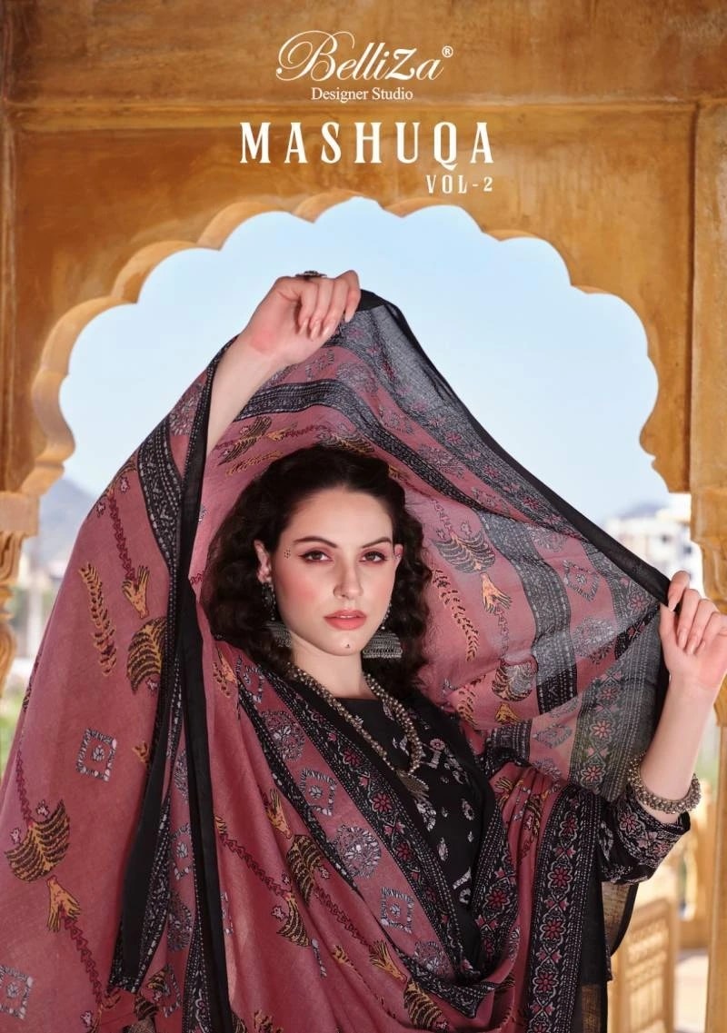 Belliza Mashuqa Vol 2 Exclusive Digital Printed Dress Material