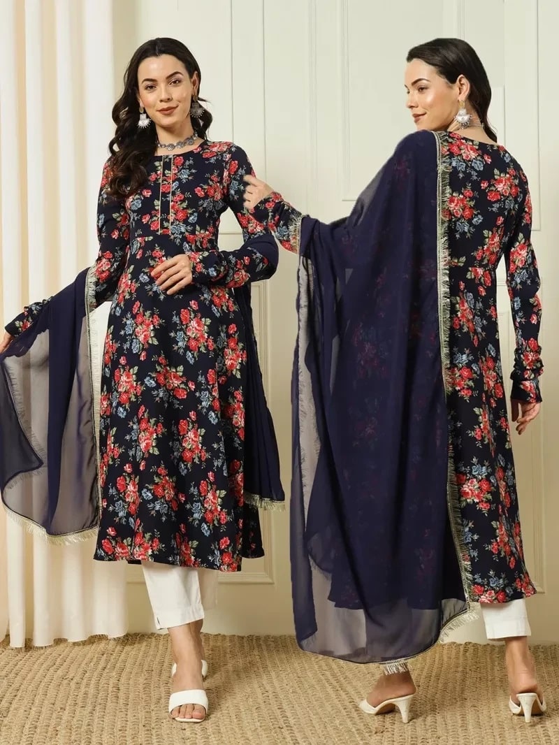 Nemisha 4 Printed Kurti With Dupatta Collection