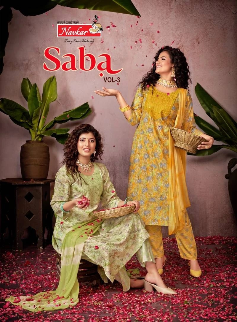 Navkar Saba Vol 3 Printed Kurti With Bottom Dupatta