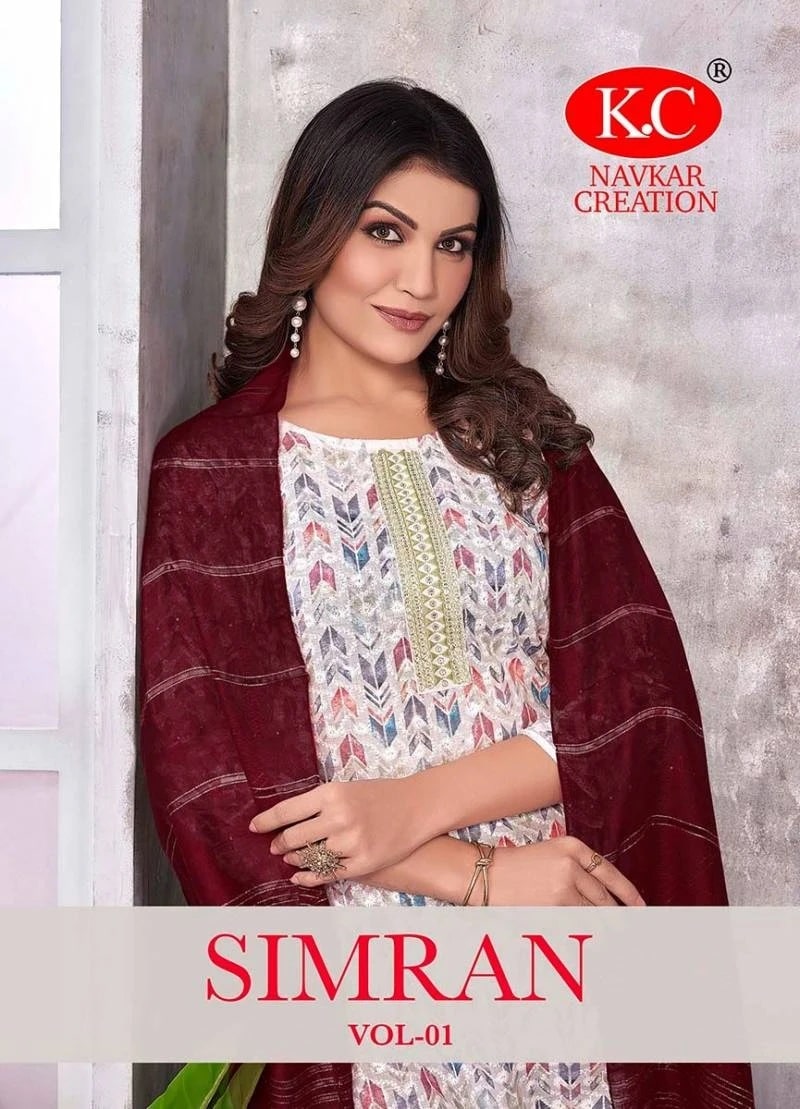 Kc Simran Vol 1 Designer Kurti Bottom With Dupatta