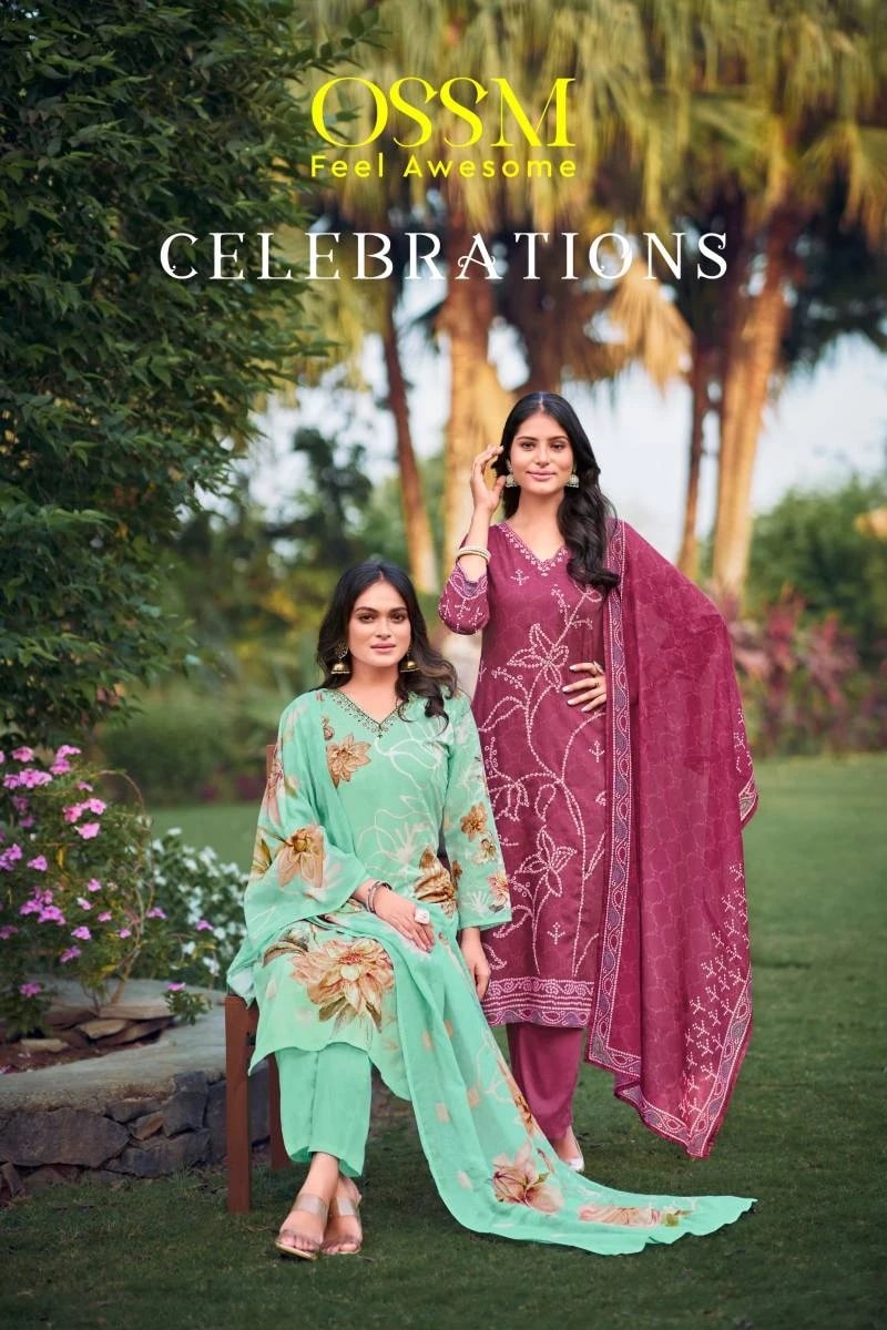 Ossm Celebrations Digital Printed Kurti Bottom With Dupatta