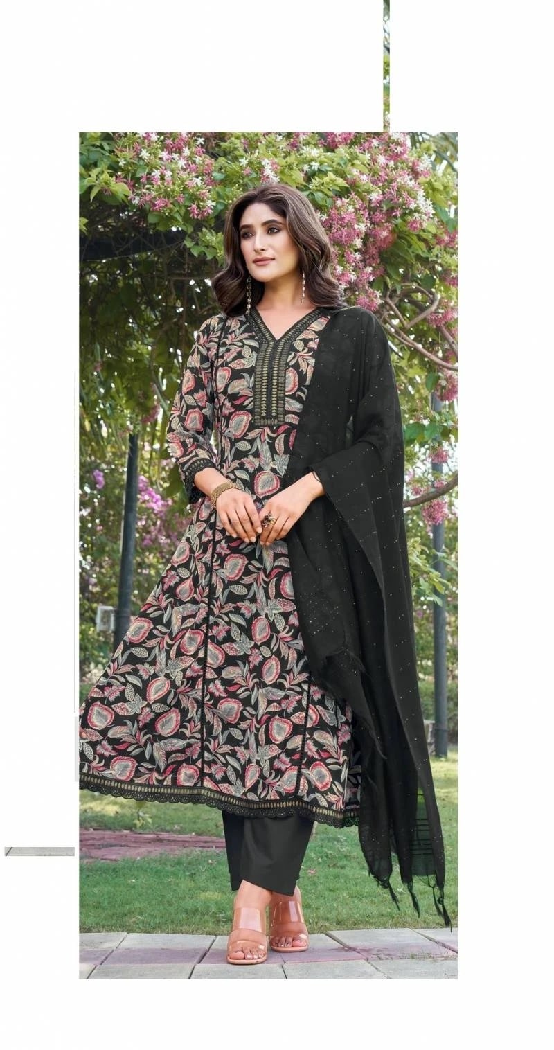 Vitara Monalisa Printed Kurti Bottom With Dupatta