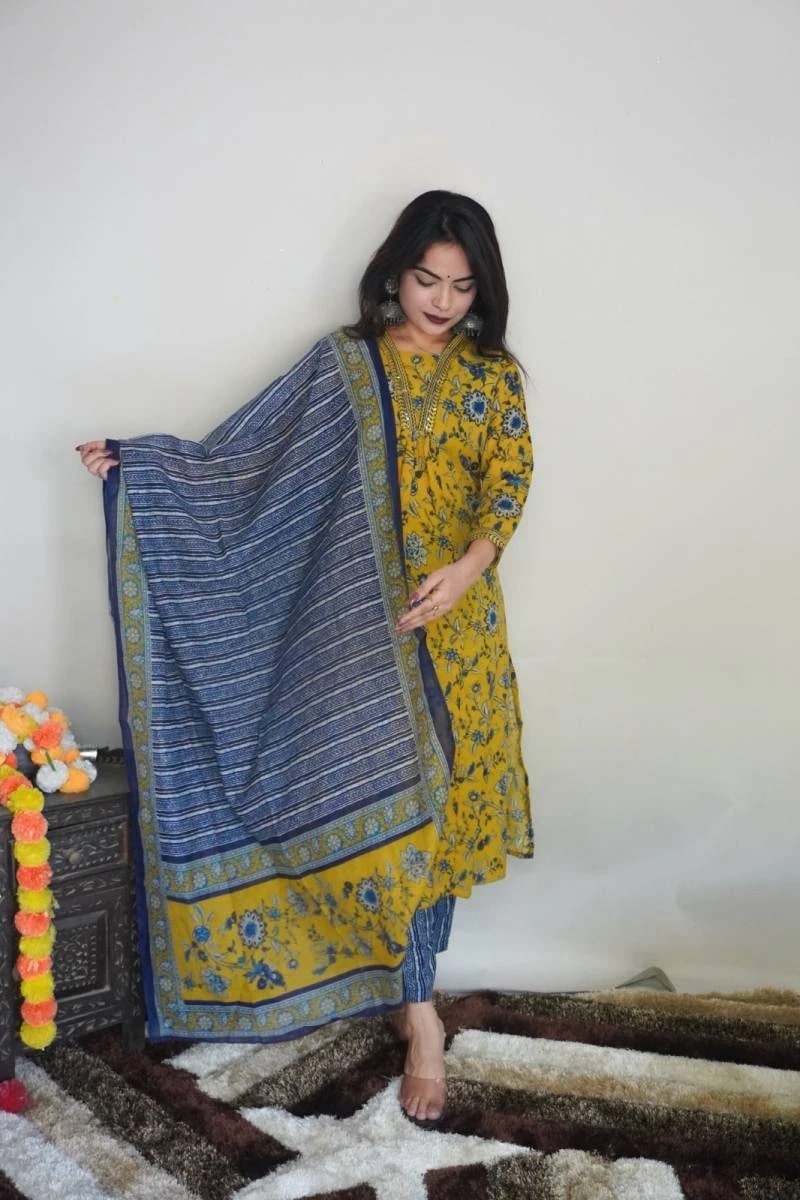 Dhruvi 157 Casual Wear Kurti Pant With Dupatta Collection