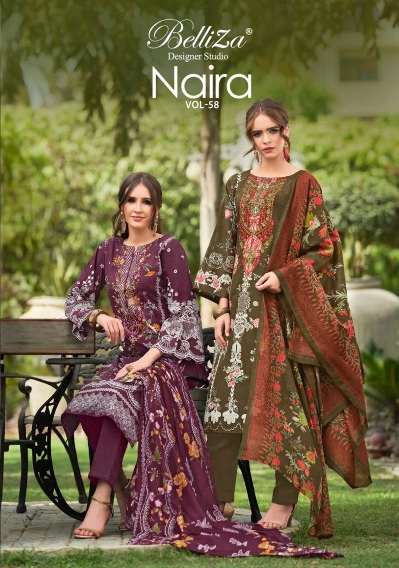 Belliza Naira Vol 58 Printed Dress Material Collection