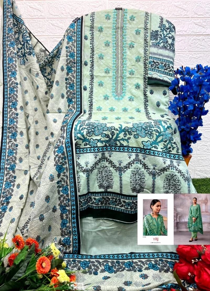Taj 534 Pakistani Suits With Chiffon Dupatta