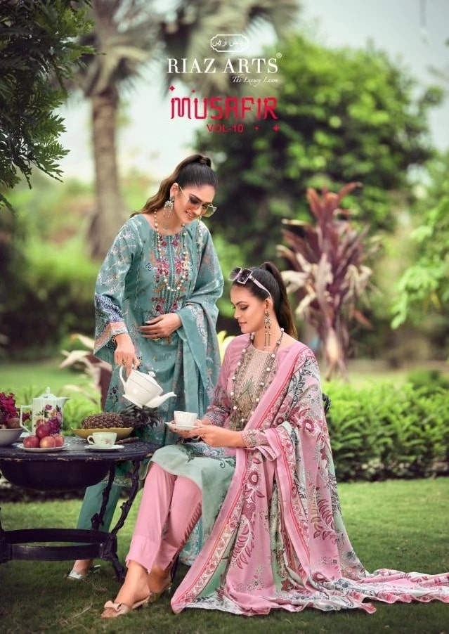 Riaz Arts Musafir Vol 10 Cotton Printed Dress Material