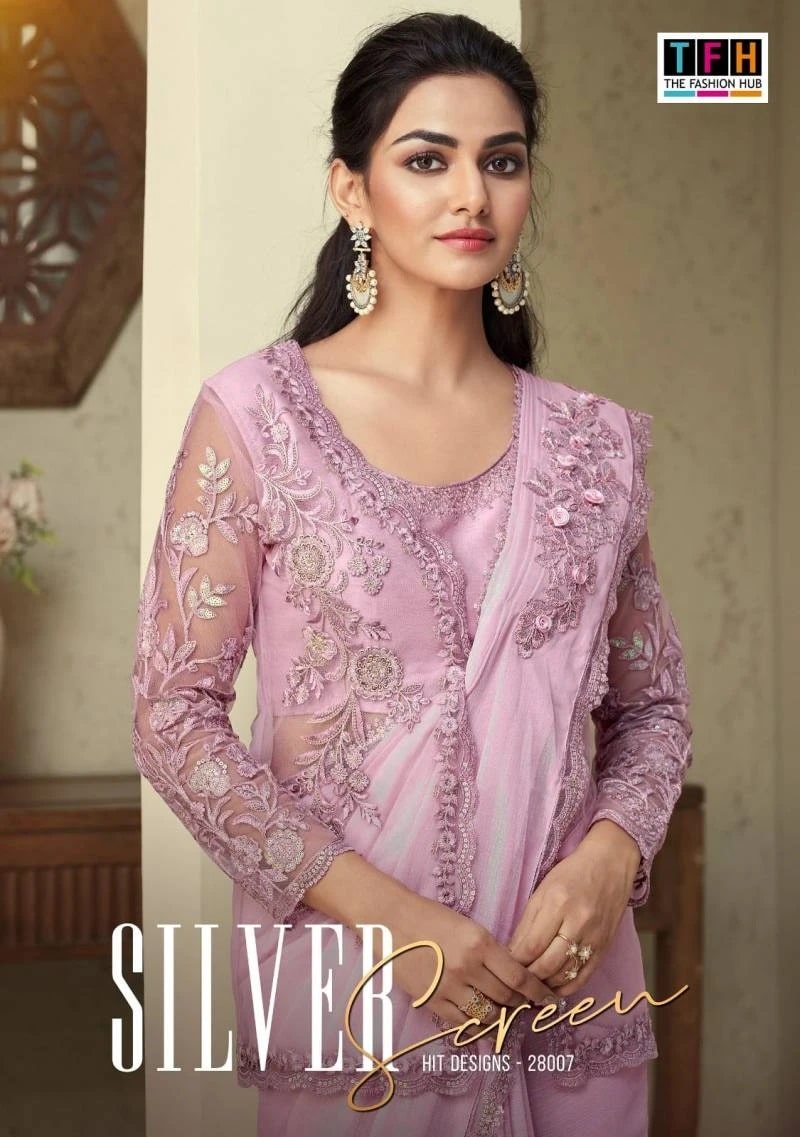 Tfh Silver Screen 28007 Designer Saree Collection