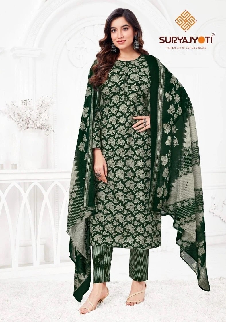 Suryajyoti Preyasi Vol 8 Jaipuri Printed Dress Material