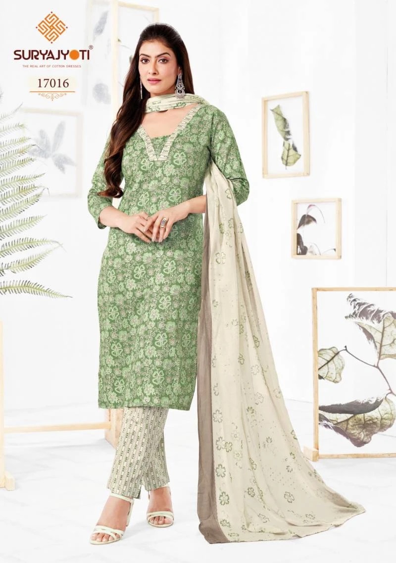 Suryajyoti Zion Cotton Vol 17 Soft Cotton Dress Material Collection
