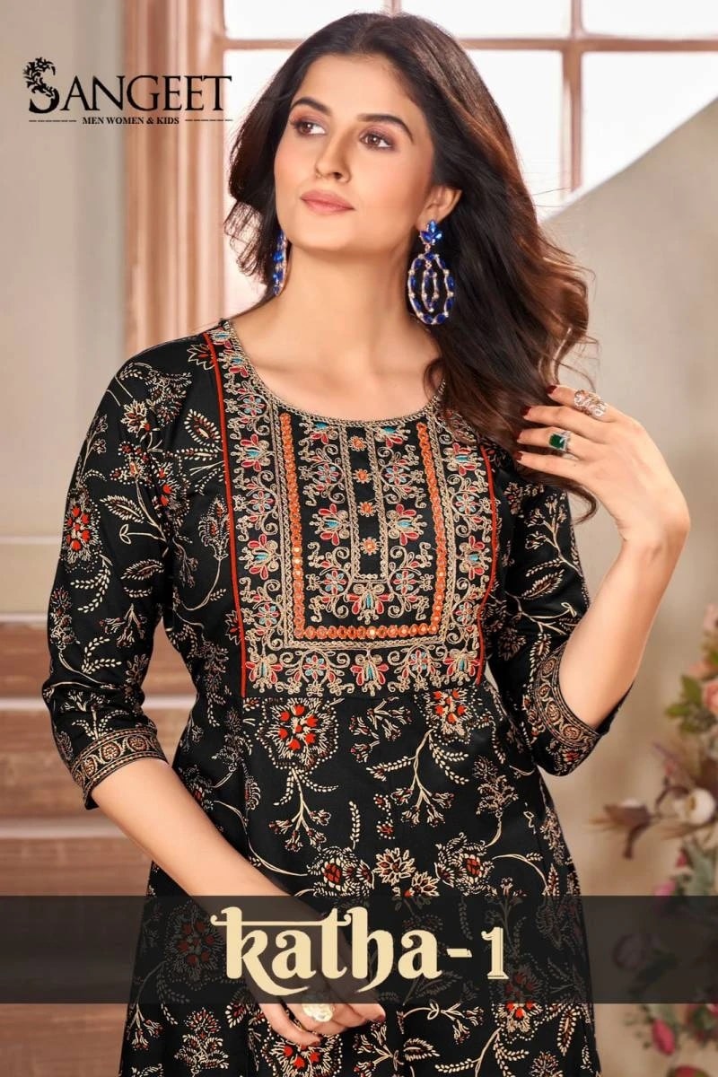 Katha 1 Embroidered Long Kurti Collection
