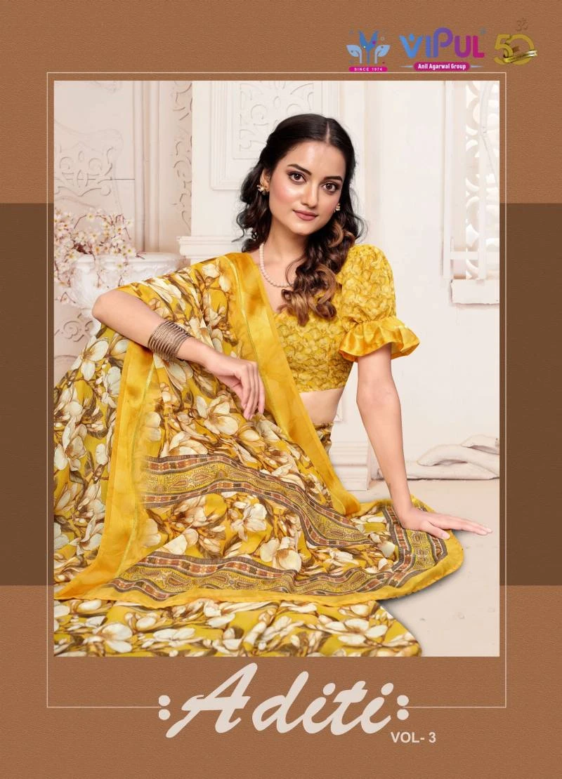 Vipul Aditi Vol 3 Fancy Saree Collection