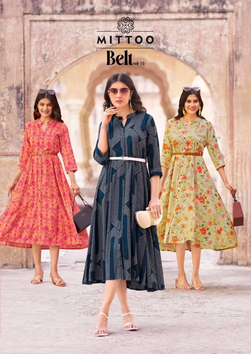 Mittoo Belt Vol 16 Stylish Printed Kurti Collection