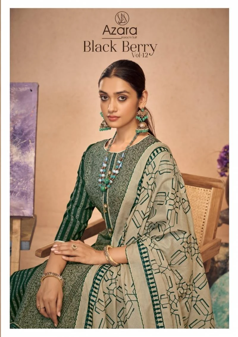 Radhika Azara Black Berry Vol 12 Exclusive Dress Material