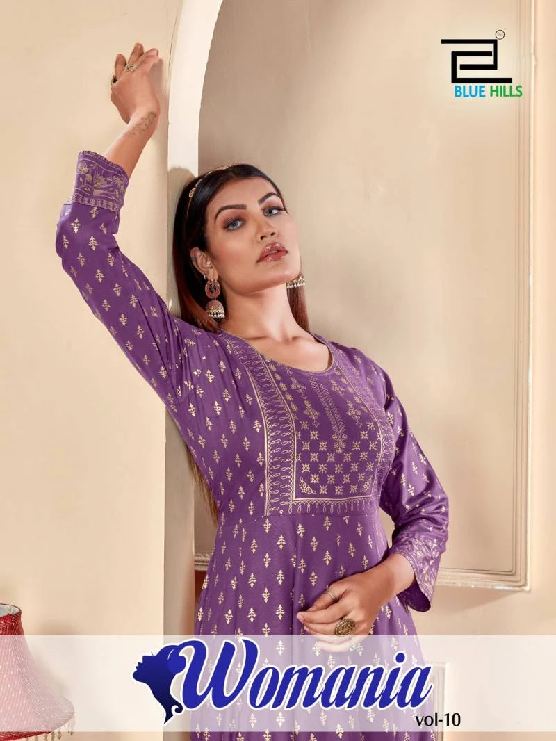 Blue Hills Womania Vol 10 Anarkali Kurti Collection