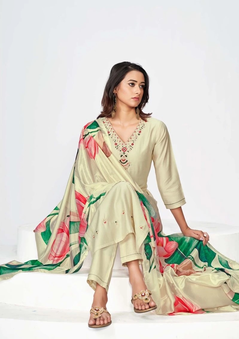 Sarvada Jiyara Silk Kurti With Bottom Dupatta Collection